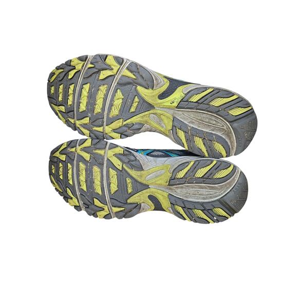 Asics Women's GEL-Venture 5 Trail Running Shoe Silver Blue Yellow Size 9 - Picture 6 of 7